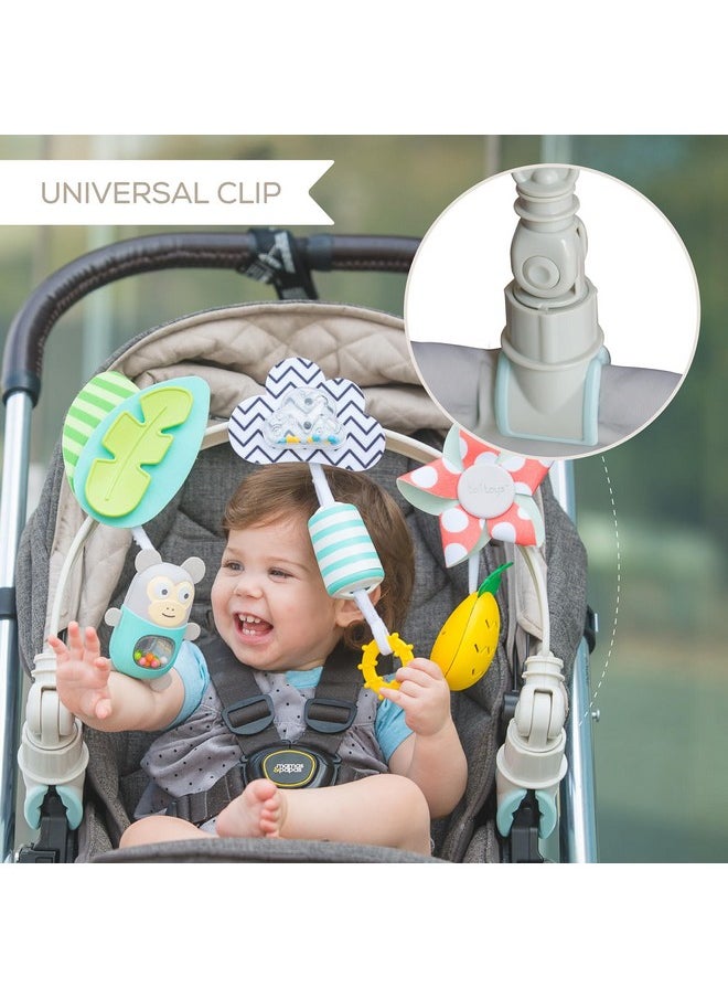 Taf Toys ‘Tropical Orchestra Arch’ | Ideal for Infant & Toddlers, Fits Stroller & Pram, Activity Arch with Fascinating Toys, Stimulates Baby’s Senses and Motor Skills Development, Easier Outdoors