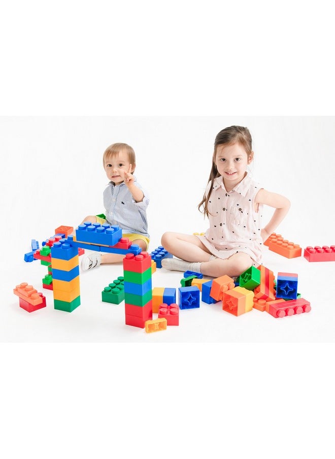 UNiPLAY Mix Soft Building Blocks - 34-Piece Set for Infant Early Learning, Cognitive Development, and Toddler Creative Play - Ages 3 Months+