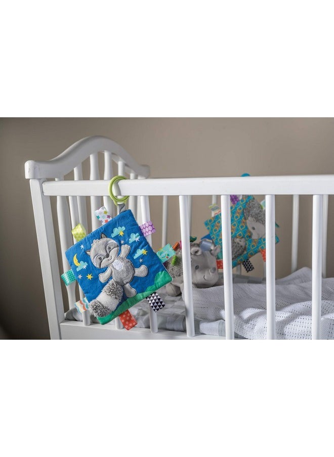 Taggies Soothing Sensory Crinkle Me Toy with Baby Paper and Squeaker, Harley Raccoon, 6.5 x 6.5-Inches