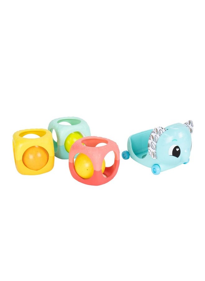 Lamaze Stack, Rattle & Roll Stacking Blocks - Baby Blocks for Fine Motor Skill Development - Baby Stacking Toys for Sensory Play - Colorful Interactive Stacking Toys - Ages 6 Months and Up