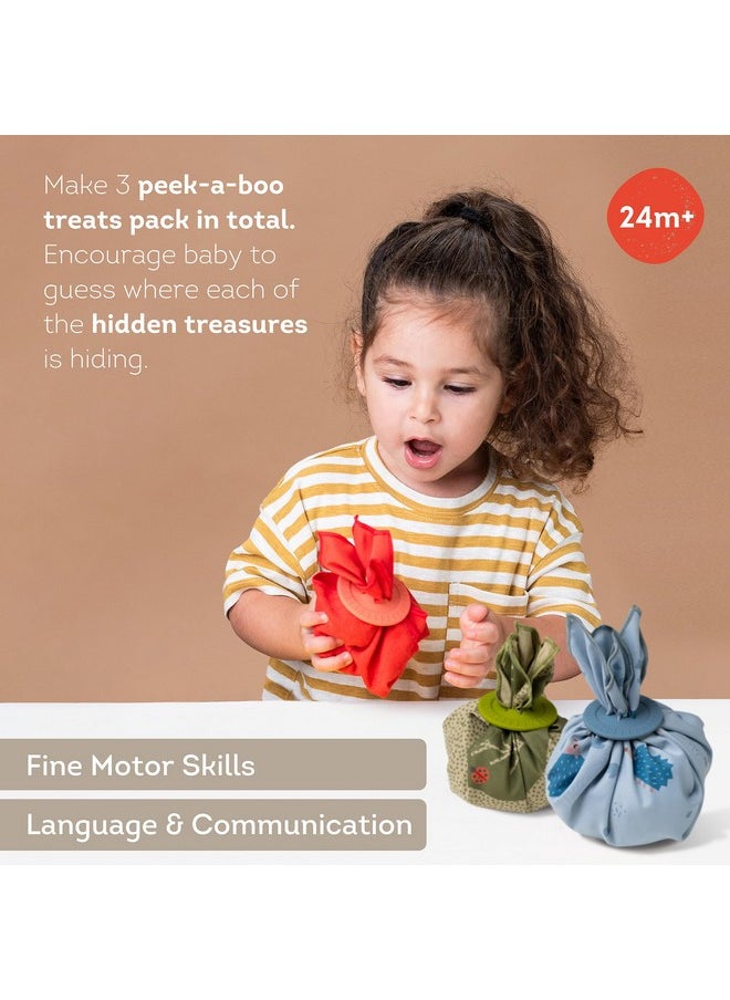 Taf Toys Peek-a-Boo What's Inside? Sensory Toy for Babies 18 Months & up, Montessori Tissue Toy for Color Matching & Fine Motor Skills Development, Baby Toy with Hidden Activity Toys