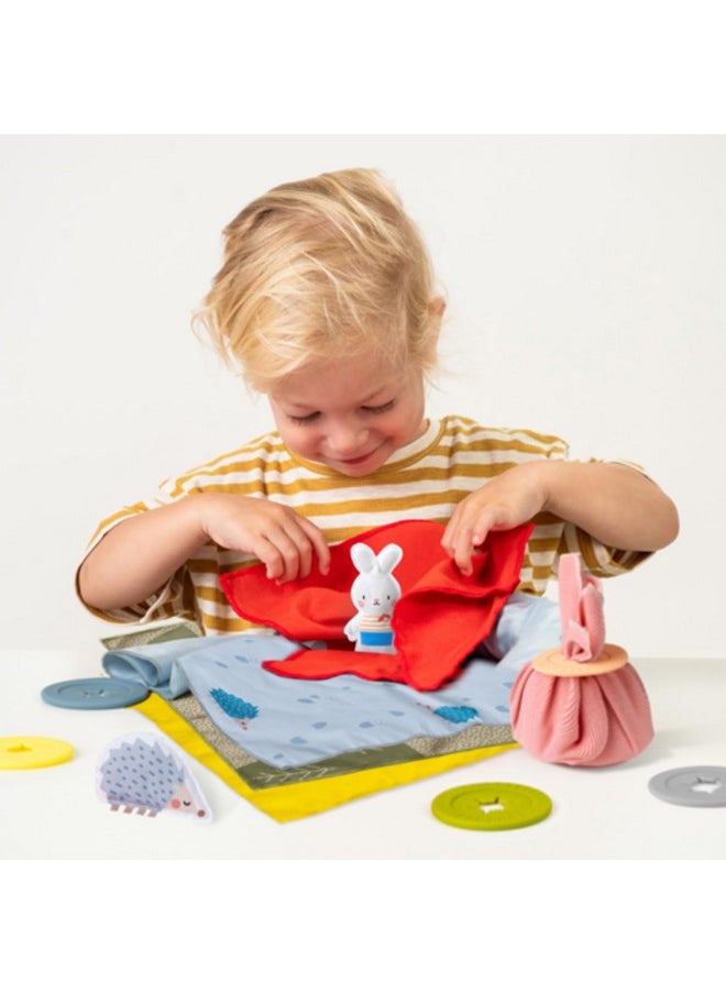 Taf Toys Peek-a-Boo What's Inside? Sensory Toy for Babies 18 Months & up, Montessori Tissue Toy for Color Matching & Fine Motor Skills Development, Baby Toy with Hidden Activity Toys
