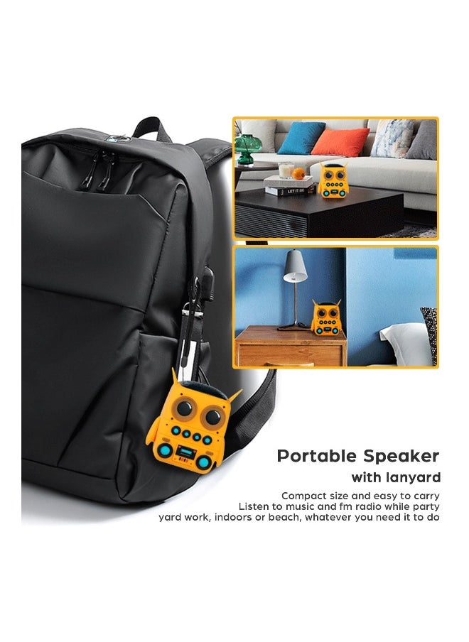Cartoon Mini Bluetooth Speaker, Small Bluetooth 5.0 Speaker IP65 Wireless Bluetooth Mini Speaker Cute Robot Portable Wireless Speaker Miniature Wireless Robot Speaker for Home Camping Beach Outdoor