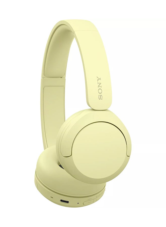 WH-CH520 Wireless Headphones Bluetooth On-Ear Headset with Microphone yellow