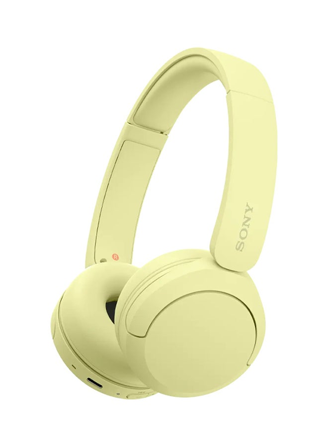 WH-CH520 Wireless Headphones Bluetooth On-Ear Headset with Microphone yellow