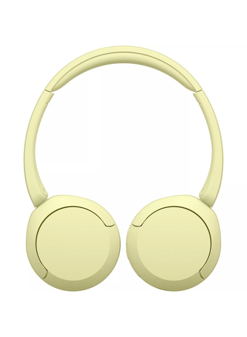 WH-CH520 Wireless Headphones Bluetooth On-Ear Headset with Microphone yellow