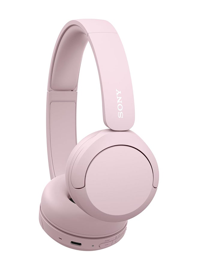 WH-CH520 Wireless Headphones Bluetooth On-Ear Headset with Microphone Pink