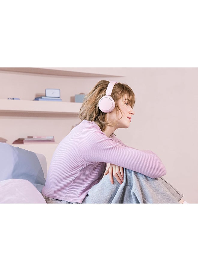 WH-CH520 Wireless Headphones Bluetooth On-Ear Headset with Microphone Pink