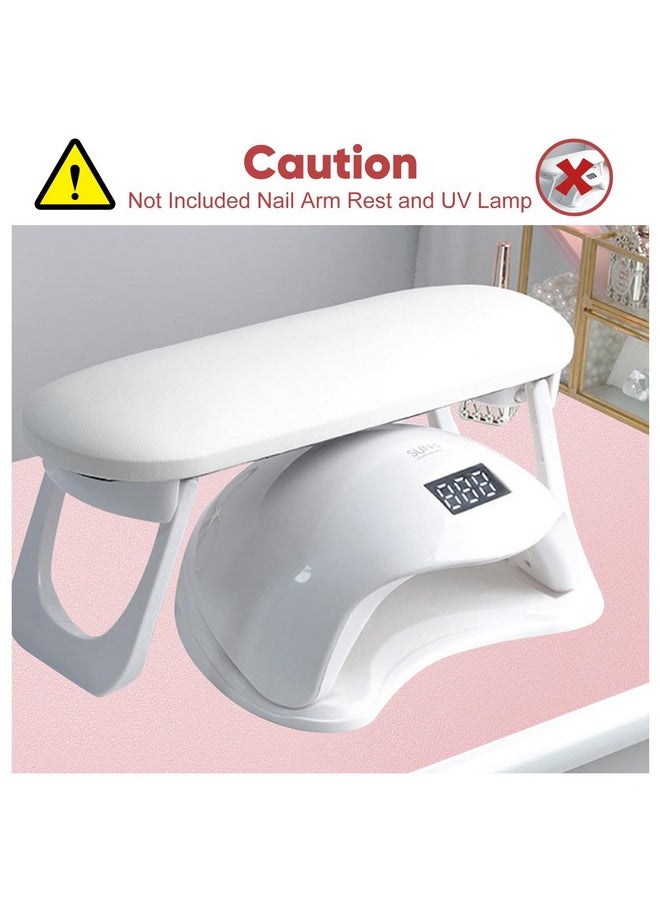 Subay Nail Art Table Mat, (MAT ONLY) Soft Microfiber PU Leather Nail Hand Rest for Nail Arm Rest Cushion, Foldable Nail Art Rest Pillow Manicure Pad Desk Mat - Pink