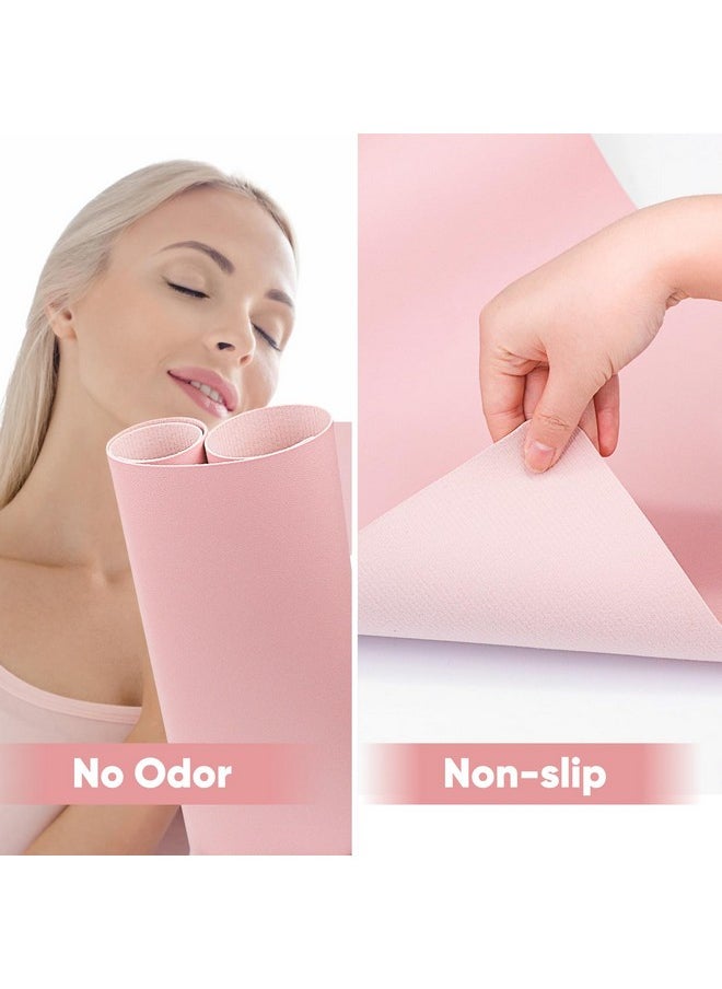 Subay Nail Art Table Mat, (MAT ONLY) Soft Microfiber PU Leather Nail Hand Rest for Nail Arm Rest Cushion, Foldable Nail Art Rest Pillow Manicure Pad Desk Mat - Pink