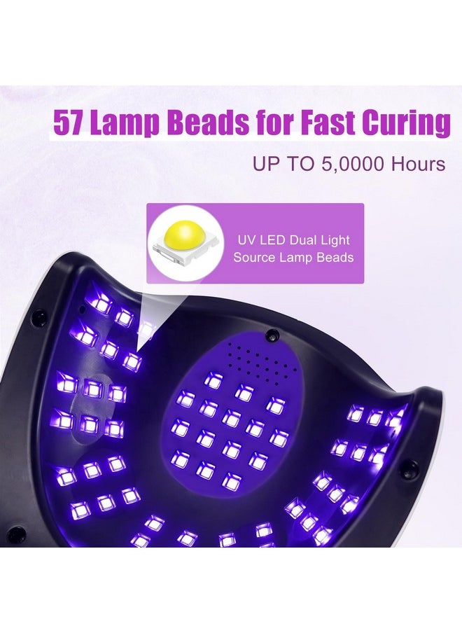 LKE UV Nail Lamp, Nail Dryer 220W Light for Nails with 4 Timers LED Lamp Gel Polish Kit Professional Art Tools Automatic Sensor