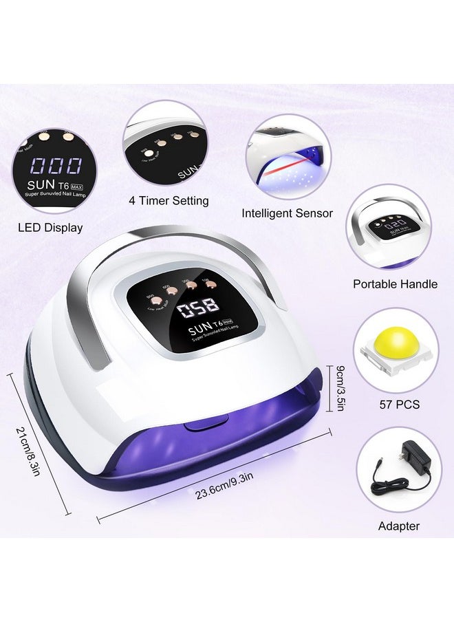 LKE UV Nail Lamp, Nail Dryer 220W Light for Nails with 4 Timers LED Lamp Gel Polish Kit Professional Art Tools Automatic Sensor