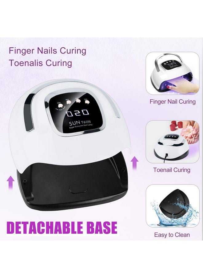 LKE UV Nail Lamp, Nail Dryer 220W Light for Nails with 4 Timers LED Lamp Gel Polish Kit Professional Art Tools Automatic Sensor