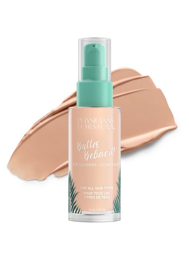 Physicians Formula Butter Believe It! Foundation + Concealer Fair-to-Light | Dermatologist Tested, Clinicially Tested