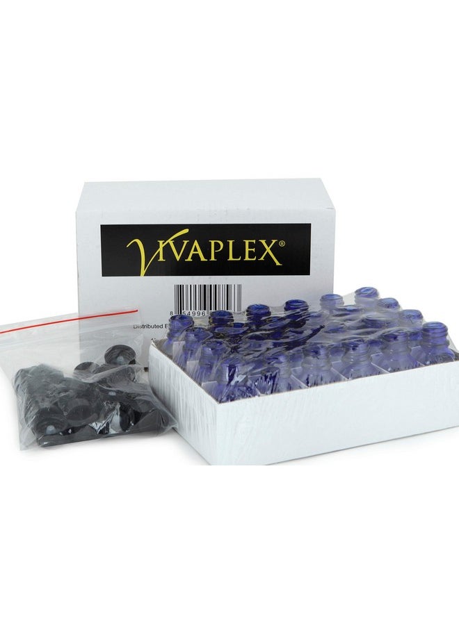 Vivaplex, 24, Cobalt Blue, 15 ml Glass Bottles, with Lids