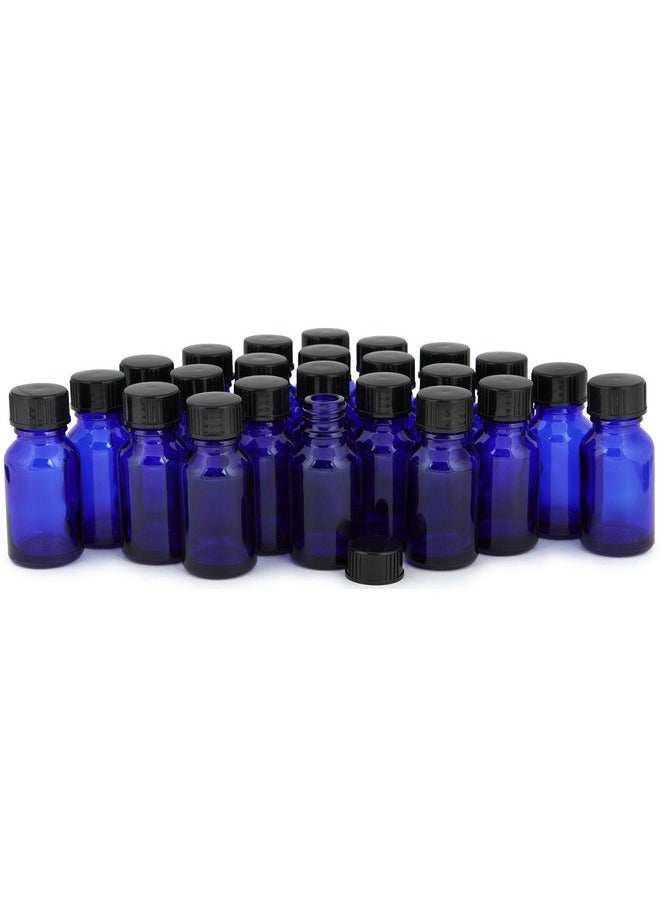 Vivaplex, 24, Cobalt Blue, 15 ml Glass Bottles, with Lids