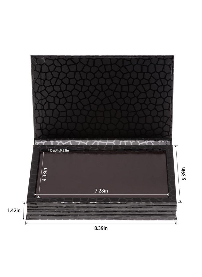 Allwon 4-Layer Book Shaped Magnetic Palette Large Empty Makeup Palette Storage Box for Eyeshadow Lipstick Blush Powder (Black)