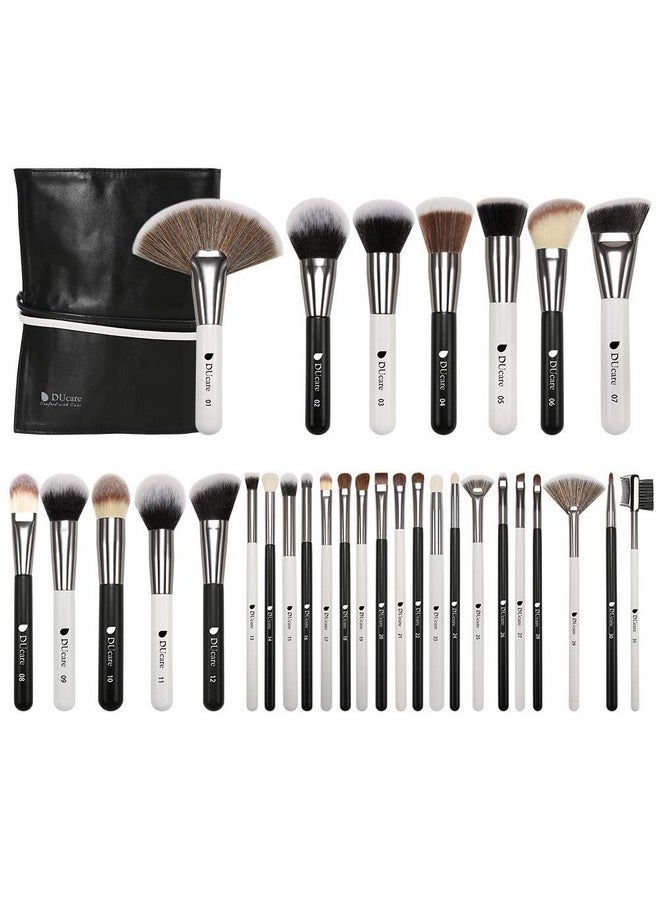 DUcare Makeup Brushes Set Professional Panda Seris Makeup Brush Set Of 31 - Multicolor