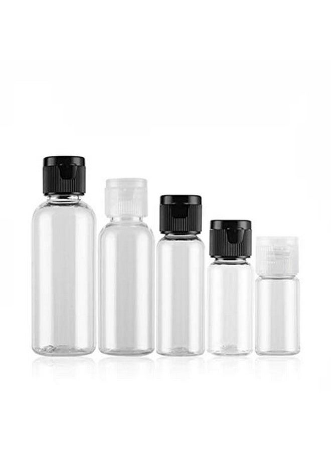 30Pack 0.7 oz Plastic Empty Travel Bottle with Flip Cap Sample Cosmetic Containers Jar for Lotions Shampoos and Massage Oils(Clear)