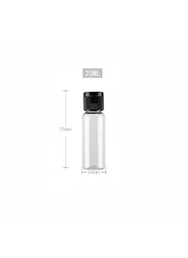 30Pack 0.7 oz Plastic Empty Travel Bottle with Flip Cap Sample Cosmetic Containers Jar for Lotions Shampoos and Massage Oils(Clear)