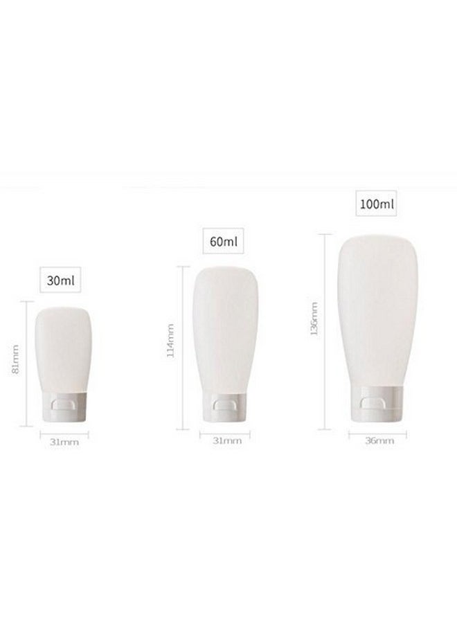 XINGZI 12PCS 30ML 1OZ Empty Clear Refillable Plastic Squeeze Bottles Cosmetic Soft Tubes With Flip Cap Makeup Lotion Shampoo Facial Cleanser Body Cream Bath Container Portable Cosmetics Travel Set