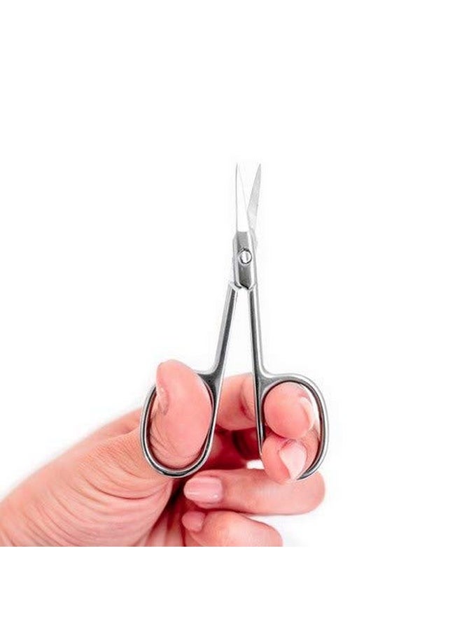 Straight Beauty Grooming Manicure Cuticle Scissors for Facial Hair, Nail, Moustache, Eyebrow, Eyelash, Nose, Ear, and Dry Skin, Men and Women, Stainless Steel