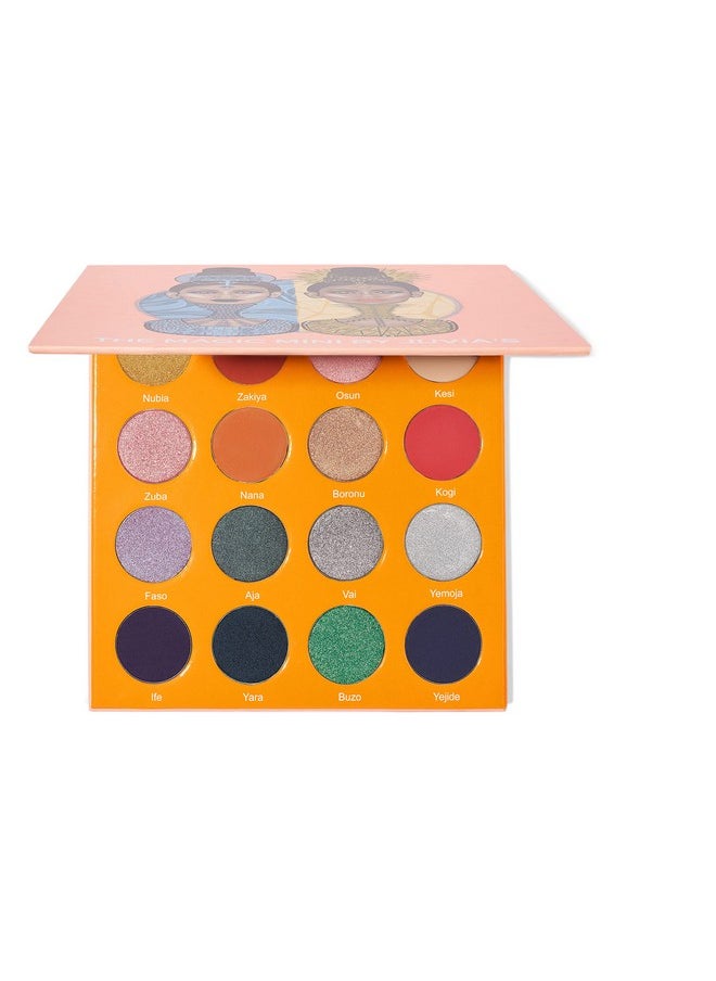 Juvia's Place Palette The Magic Mini - Bright and Bold Red, Shades of 16, Professional Eye Makeup, Pigmented Palette, Makeup Palette for Eye Color & Shine