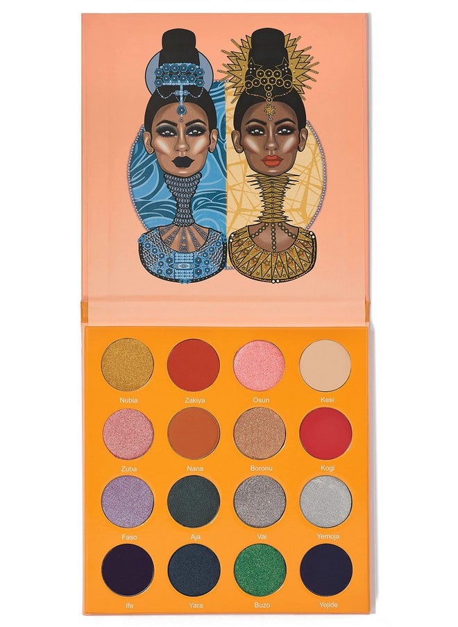 Juvia's Place Palette The Magic Mini - Bright and Bold Red, Shades of 16, Professional Eye Makeup, Pigmented Palette, Makeup Palette for Eye Color & Shine