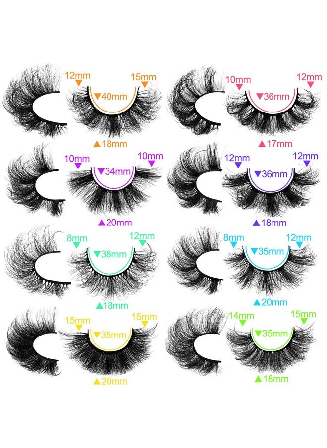 48 Pairs Mink Lashes Fluffy Thick Eyelashes 8 Styles Mixed Dramatic Long Faux Mink Eye lashes Pack 10D Curl Wholesale Luxury Soft Fake Eyelashes