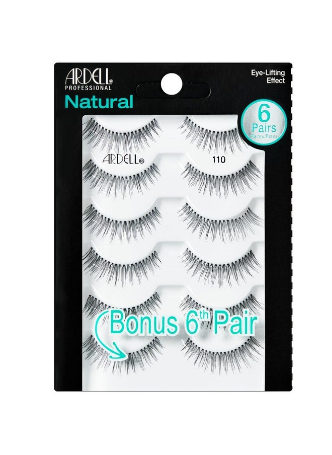 Ardell False Eyelashes Natural 110 Black, 1 pack (5 pairs per pack)