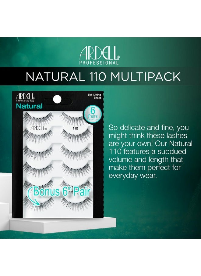 Ardell False Eyelashes Natural 110 Black, 1 pack (5 pairs per pack)