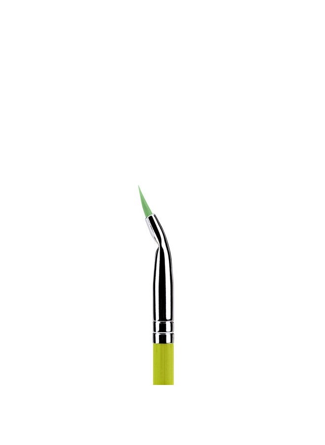 Bdellium Tools Professional Makeup Brush - Green Bambu Series 708 Bent Eyeliner - With Soft Synthetic Fibers, For Smooth Application (Green, 1pc)