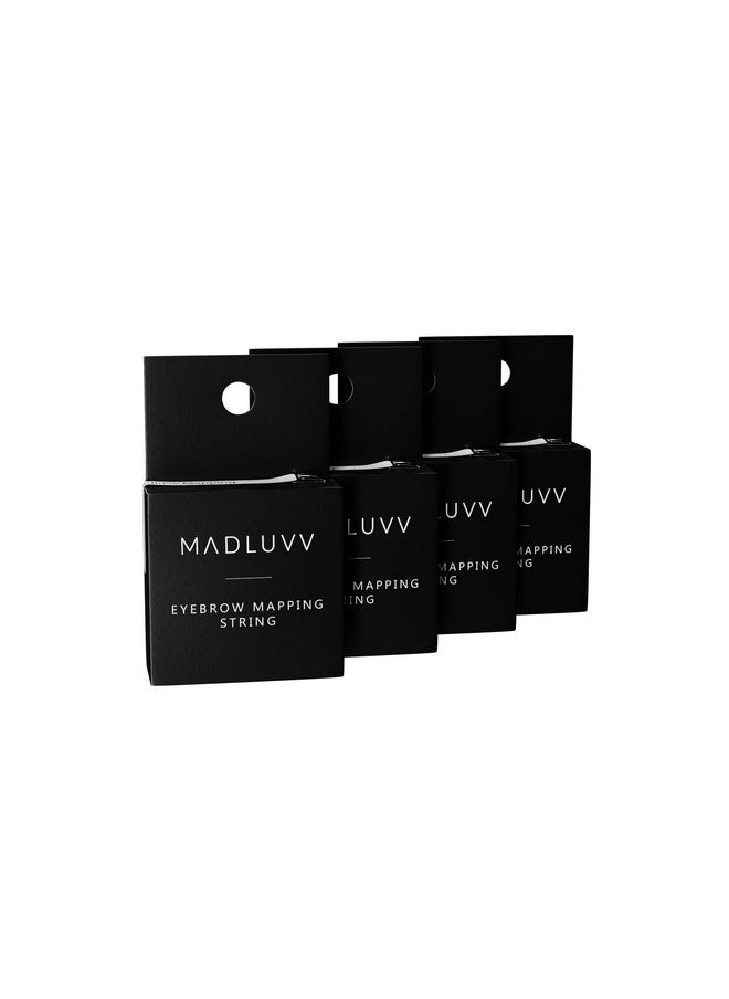 MADLUVV PMU Mapping String for Professional Brow Artistry, Pre-Inked String for Professional Eyebrow Mapping, Cosmetic Grade, Hypoallergenic & Cruelty Free - 4 Pack