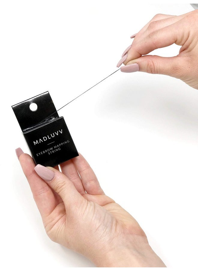 MADLUVV PMU Mapping String for Professional Brow Artistry, Pre-Inked String for Professional Eyebrow Mapping, Cosmetic Grade, Hypoallergenic & Cruelty Free - 4 Pack