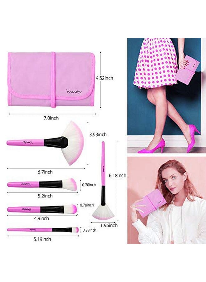 Makeup Brush Set, 32 Pcs Make up Brushes Professional Face Eye Shadow Foundation Blush Lip Makeup Brushes Powder Cosmetics Blending Brush Tool with the bag G-Bright purple
