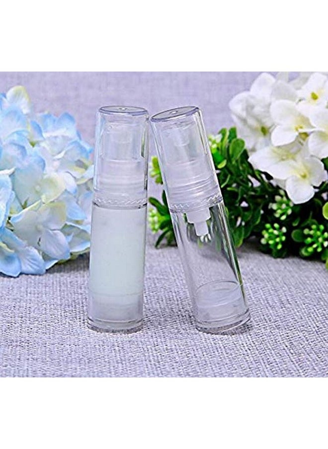 5ML Airless Pump Bottle-Empty Refillable Airless Vacuum Pump Cream Lotion Bottle Travel Bottles Toiletries Liquid Container for Cosmetic Make-up Pack of 6 (Transparent)