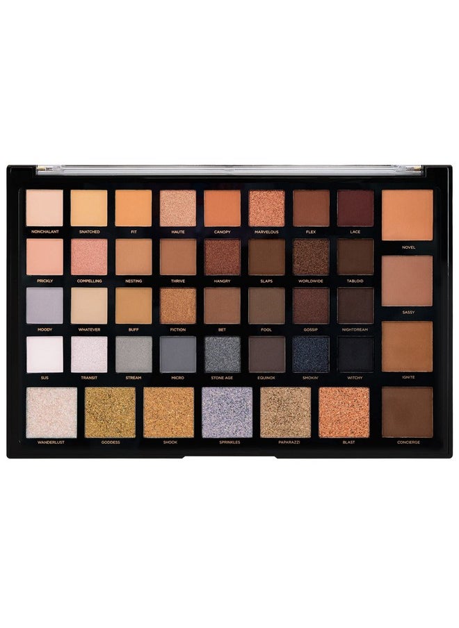 Profusion Cosmetics Moonstone 42 Shade Palette Matte Satin Shimmer Metallic Nude Smoky Eyeshadow Pallete Beauty Cosmetics Highly Pigment Powder Long Lasting Blendable