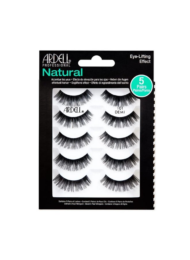 Ardell False Eyelashes Natural 101 Black, (5 pairs pack)