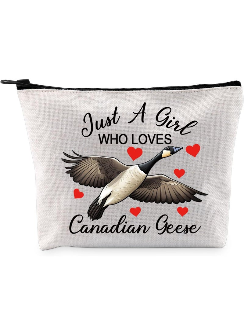 G2TUP Canadian Geese Lovers Gift Who Loves Canadian Geese Makeup Bag Canadian Geese Lady Cosmetic Bag Canadian Geese Mom Gift (Loves Canadian Geese MB)
