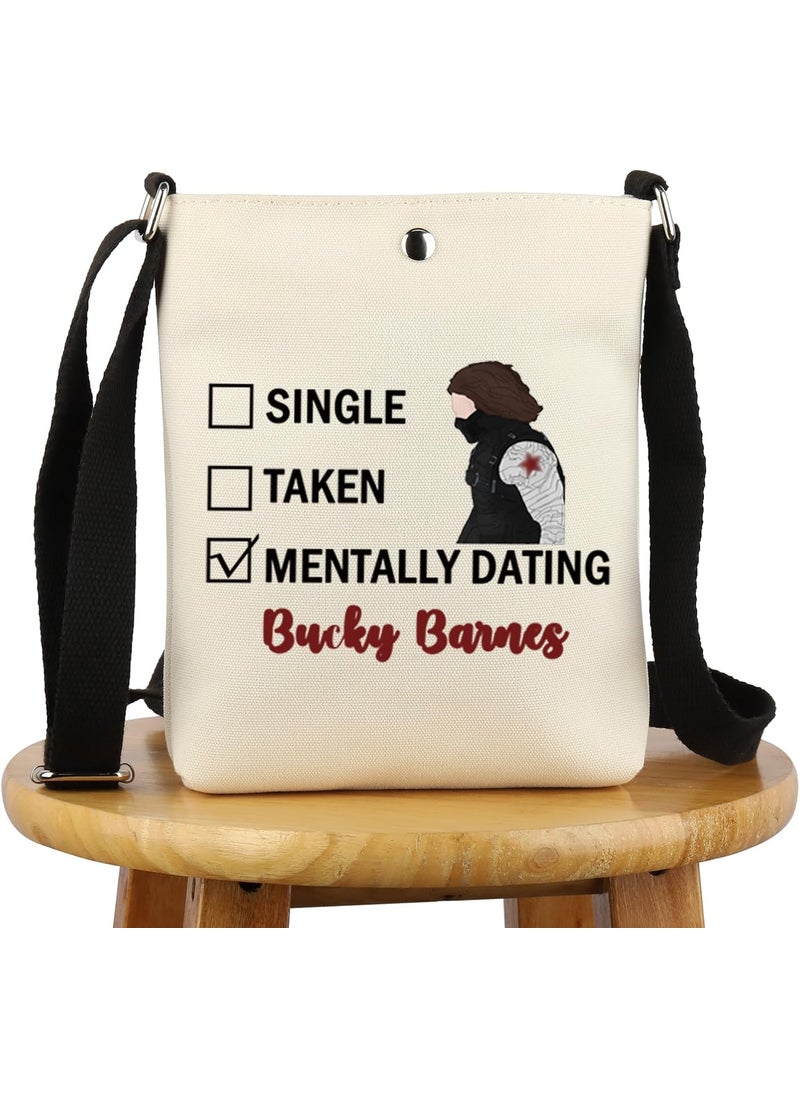 G2TUP Bucky Inspired Gift Dating Bucky Makeup Bag Winter Soldier Cosmetic Bag Barnes Fan Club Gift (Dating Bucky B -X)