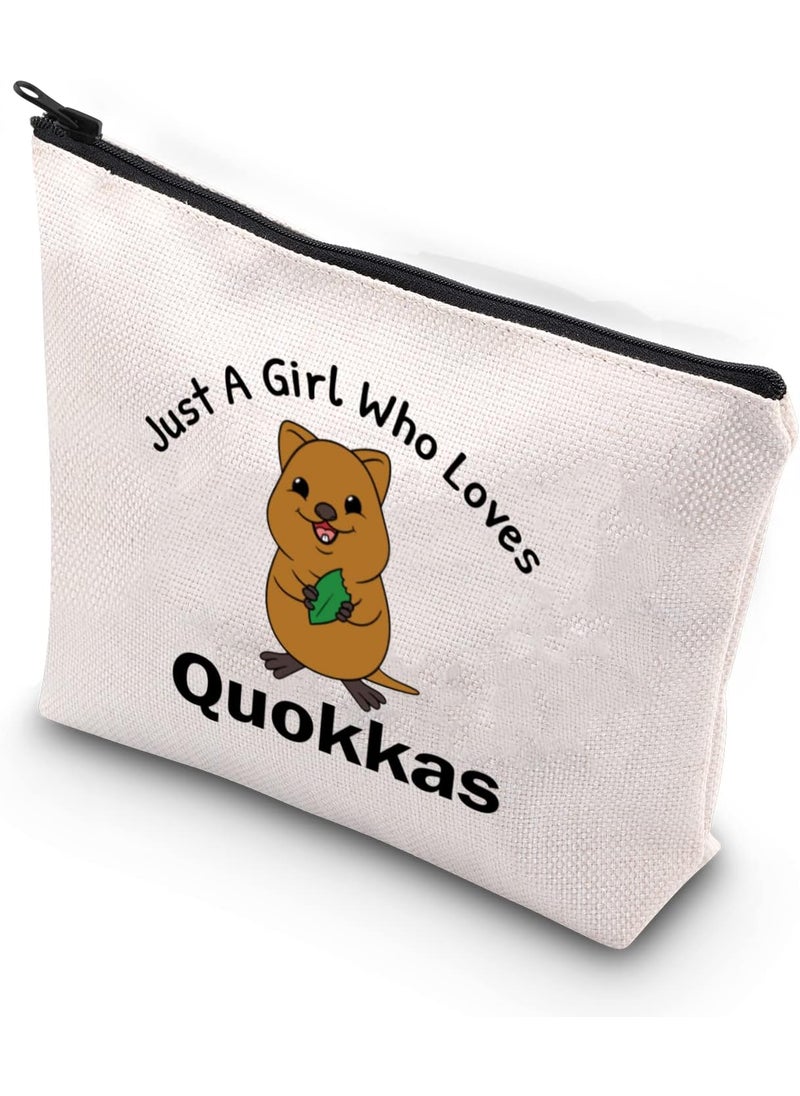 XYANFA Quokka Makeup Bag Quokka Lover Gift Australian Wildlife Gift Just A Girl Who Loves Quokkas (A Girl Loves Quokkas)