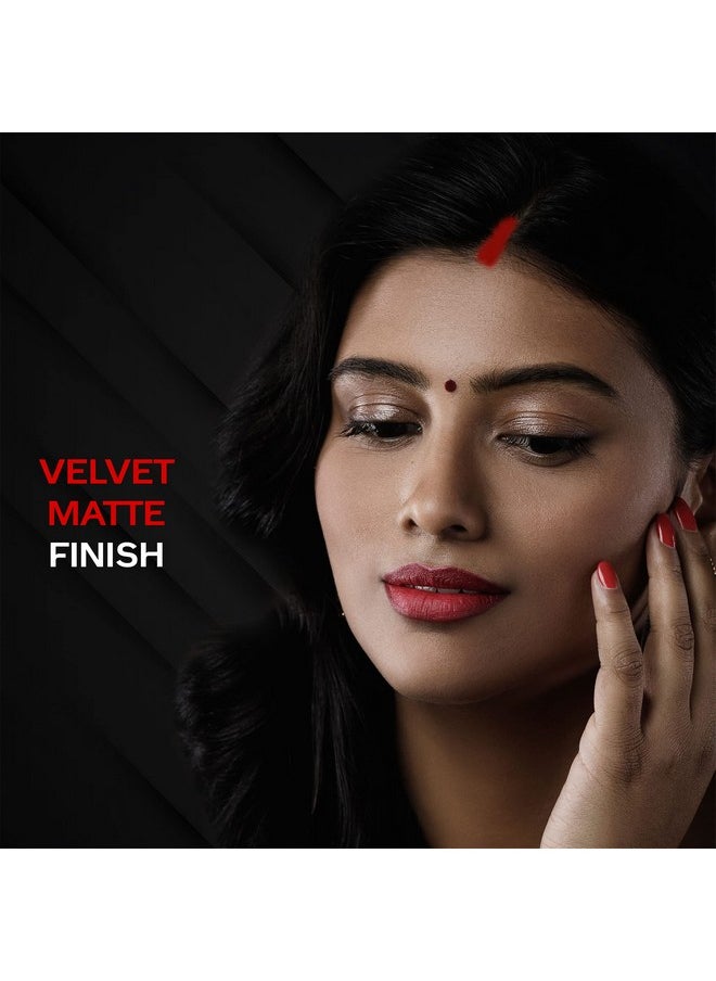 FACESCANADA Liquid Sindoor - Red, 2.5 ml | Highly Pigmented Rich Color | Quick Drying & Long Lasting | Velvet Matte Finish | Water-Proof | Smudge-Proof | Crease-Proof | Sponge Tip Applicator