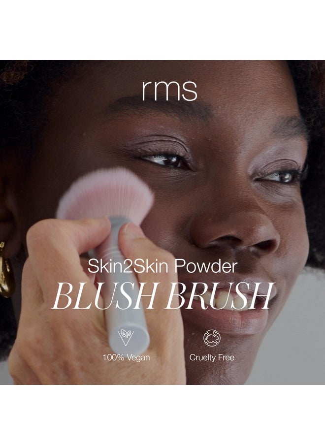 RMS Beauty Skin2Skin Powder Blush Brush - Face Brush, Blush Loose Powder Brush, Pressed Powder Brush & Blush Brush, Makeup Accessories, Makeup Brushes