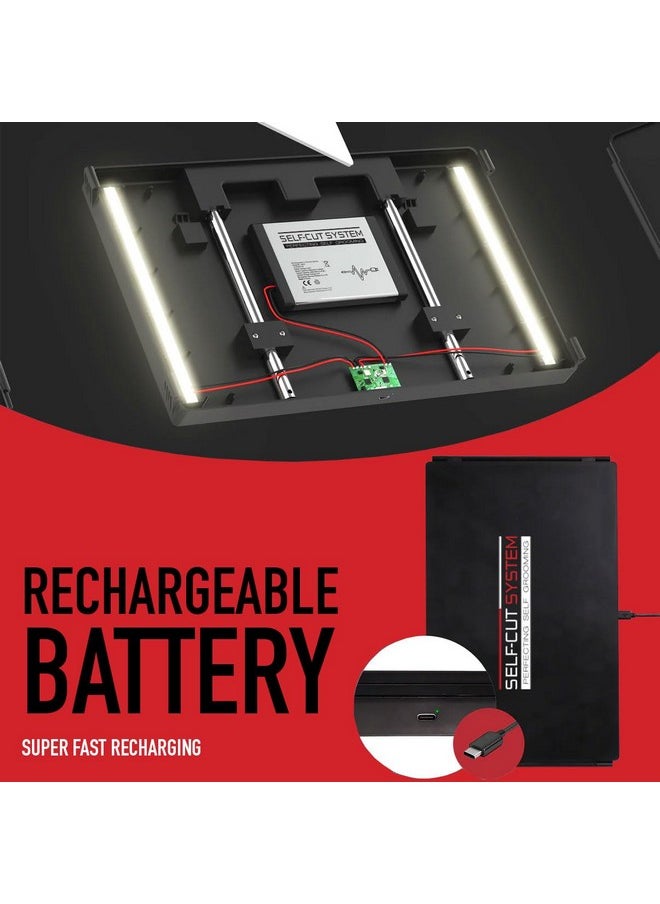 Self-Cut System - 3 Way Mirror with Lights - Three Way Mirror for Self Hair Cutting - Over The Door Mirror - Trifold Mirror - 360 Mirror - Barber Mirror - Self Haircut Mirror (Travel 3.0 LED)