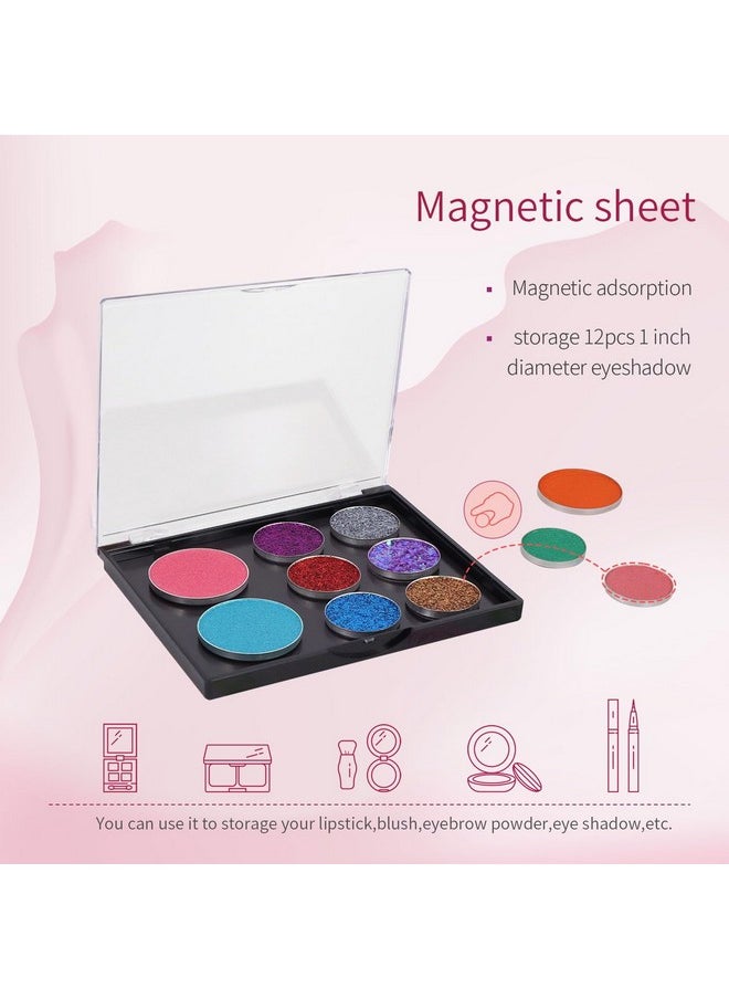 AJLTPA Magnetic Makeup Palette with Clear Top, 5 Pack Empty Eyeshadow Palettes depots Travel Storage Box for DIY Cosmetics Bronzer Highlights Powder (Small Palette - 4.8