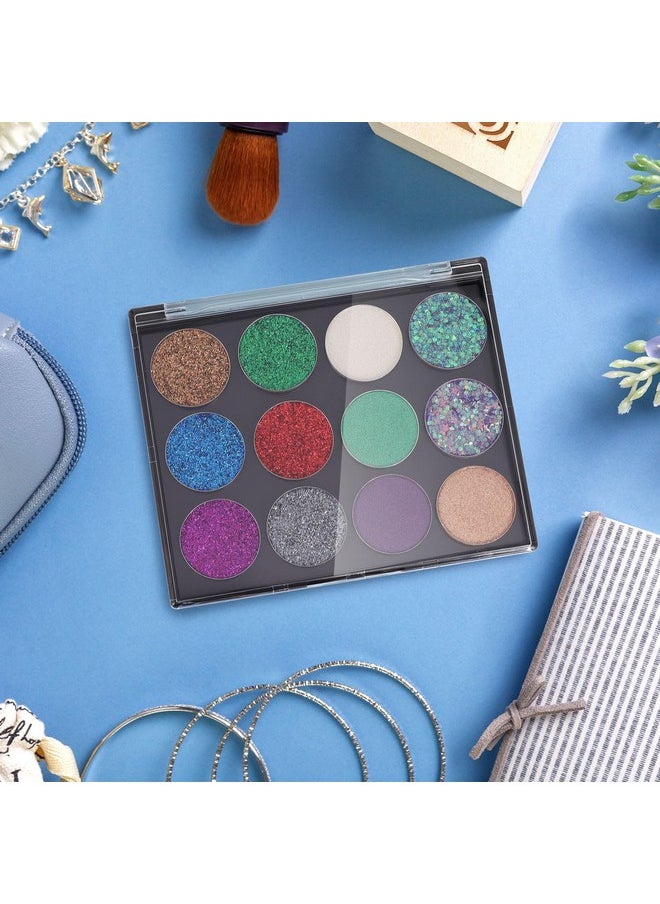 AJLTPA Magnetic Makeup Palette with Clear Top, 5 Pack Empty Eyeshadow Palettes depots Travel Storage Box for DIY Cosmetics Bronzer Highlights Powder (Small Palette - 4.8