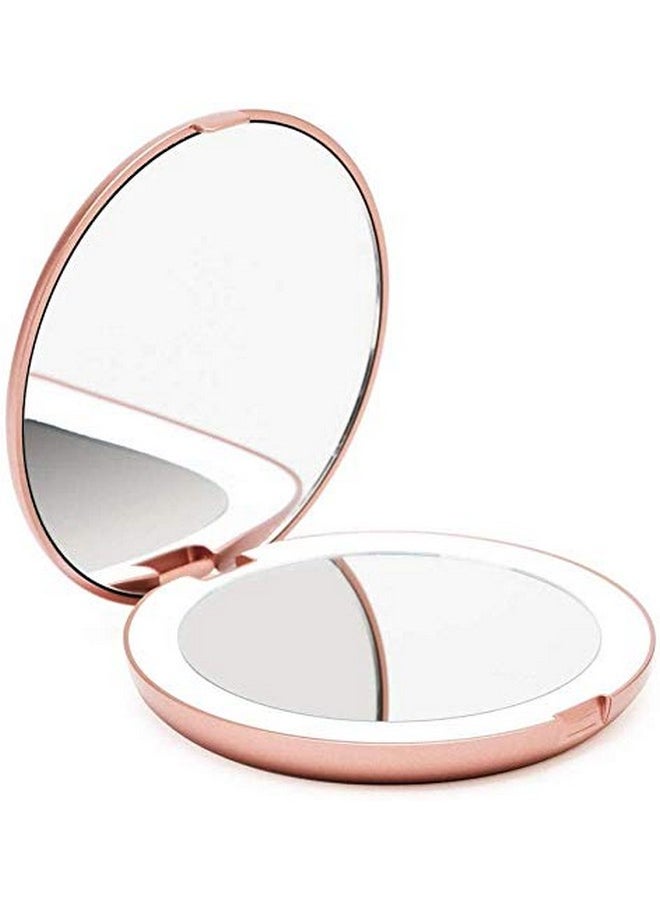 Fancii LED Lighted Travel Makeup Mirror, 1x/10x Magnification - Daylight LED, Compact, Portable, Large 5