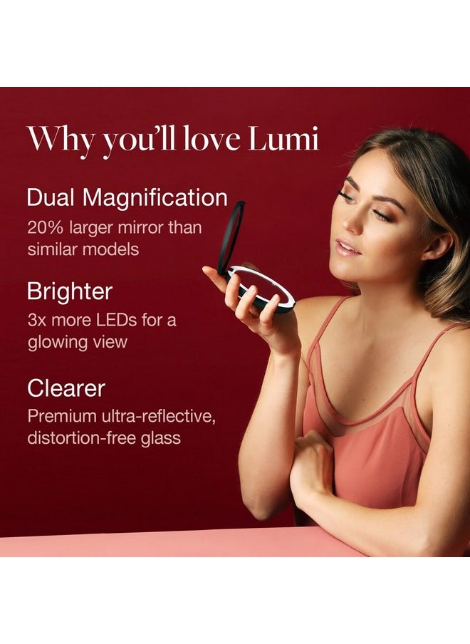 Fancii LED Lighted Travel Makeup Mirror, 1x/10x Magnification - Daylight LED, Compact, Portable, Large 5