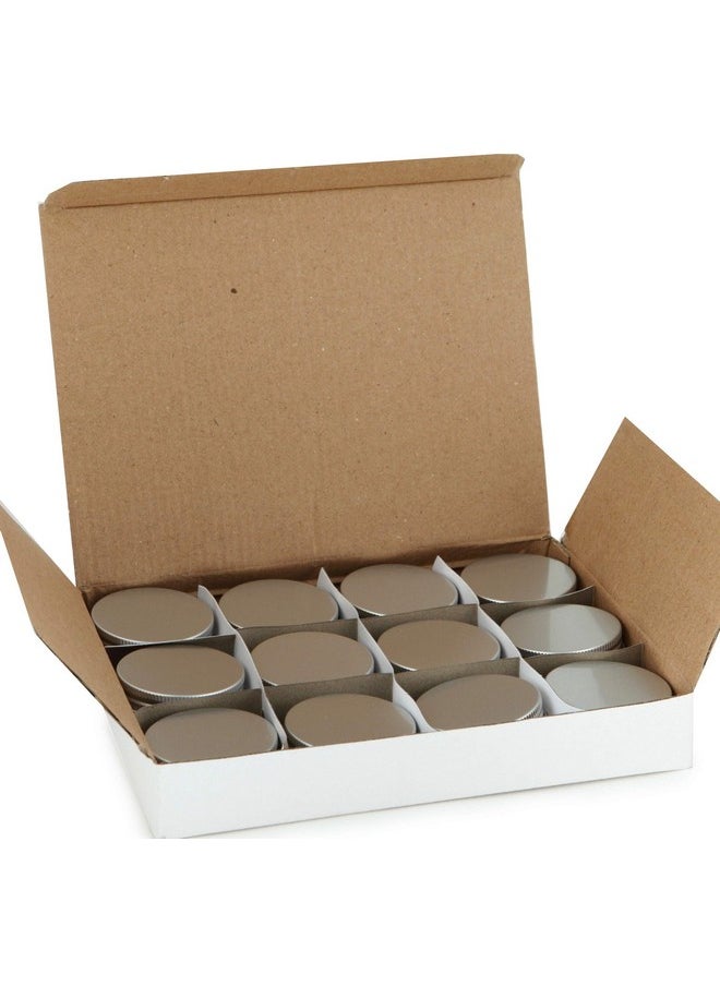 Vivaplex, 12, Aluminum, 1 oz Tin Jars with Lids