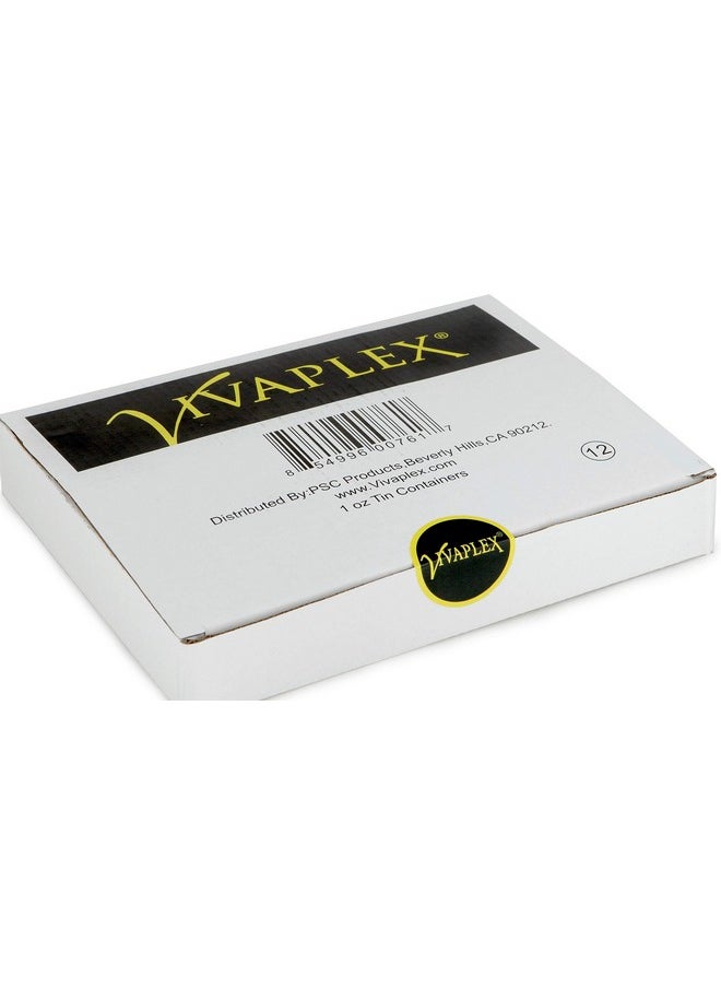 Vivaplex, 12, Aluminum, 1 oz Tin Jars with Lids